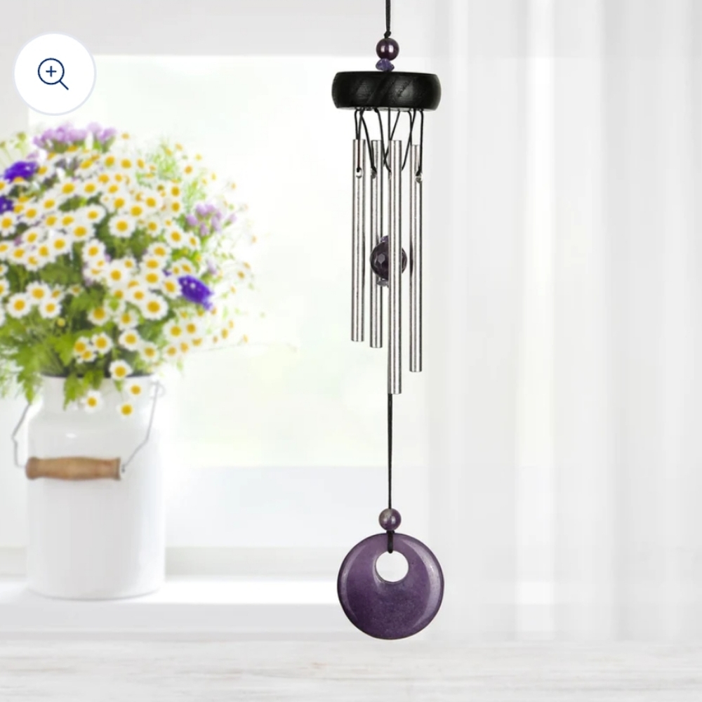 Woodstock chimes precious stones chime amethest chimes-purple